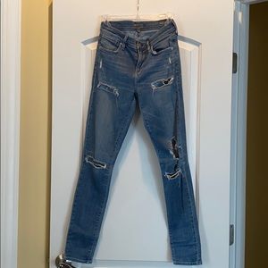 A Gold E Sophie Ripped Skinny Jeans 25